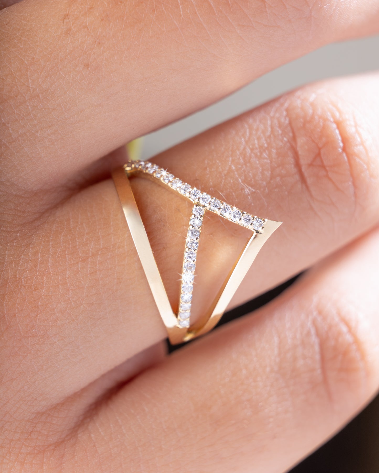 18K Gold Tiara Ring