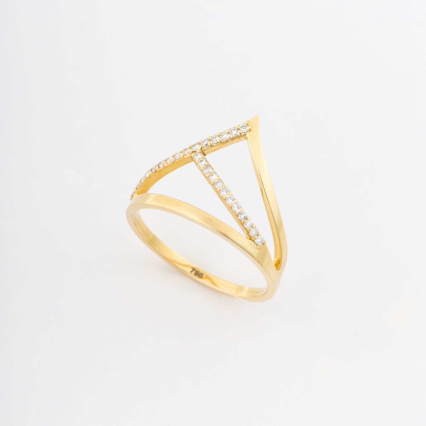 18K Gold Tiara Ring