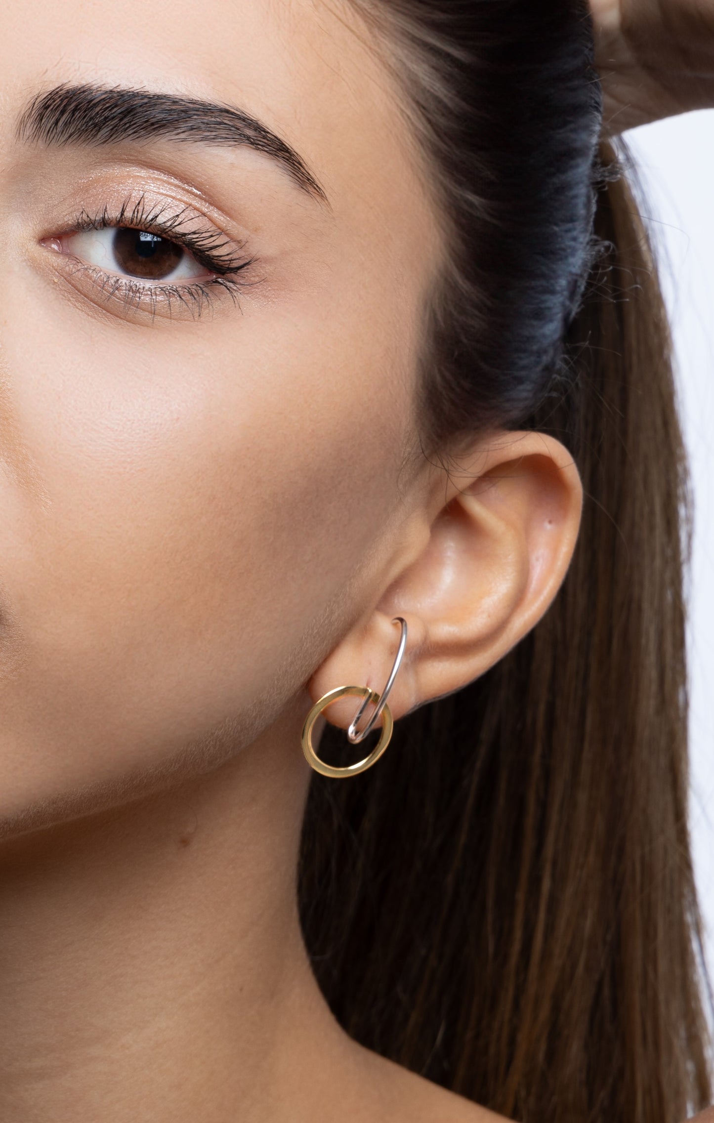 18K Gold Bi-tone Regina Earrings