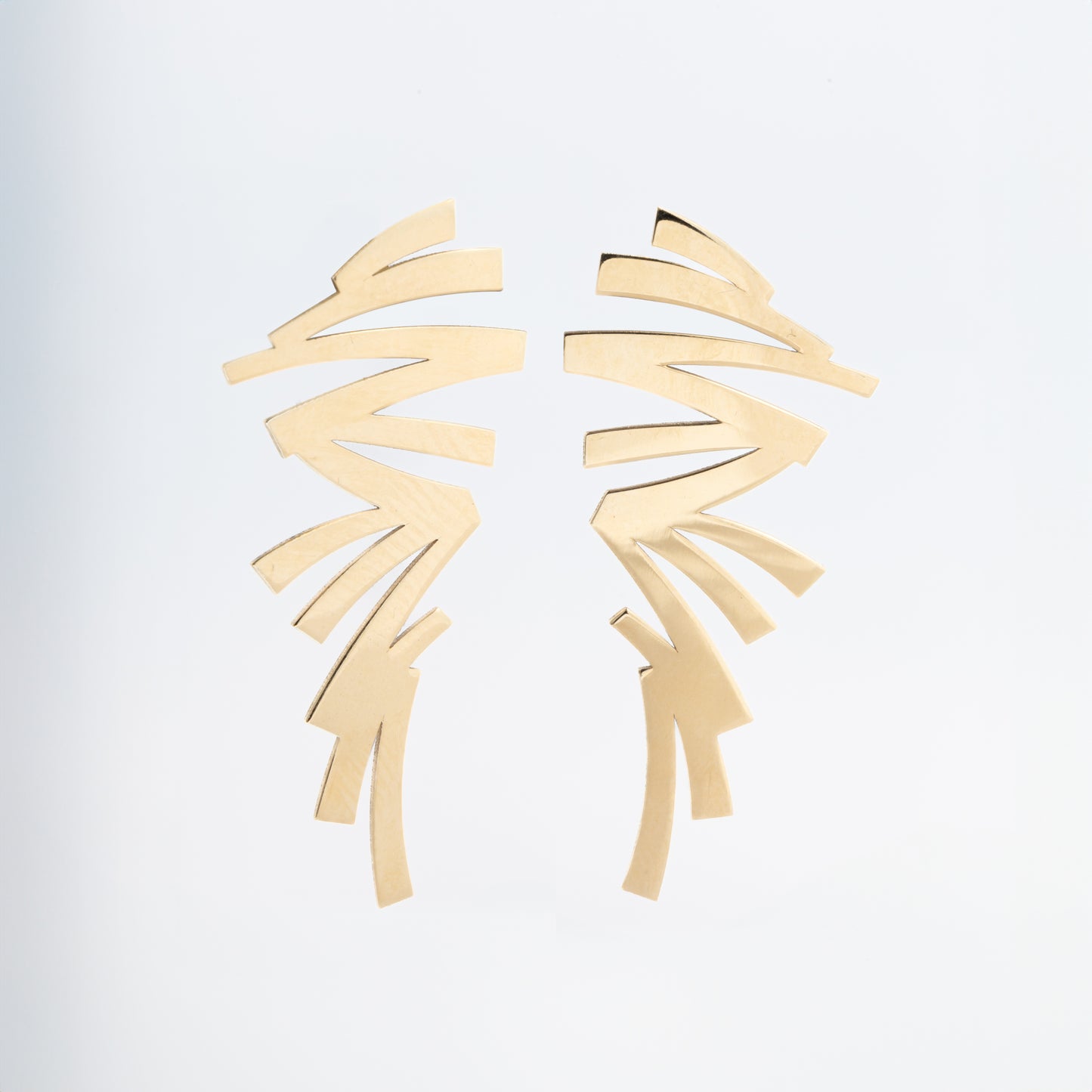 18K Gold Angular Earrings
