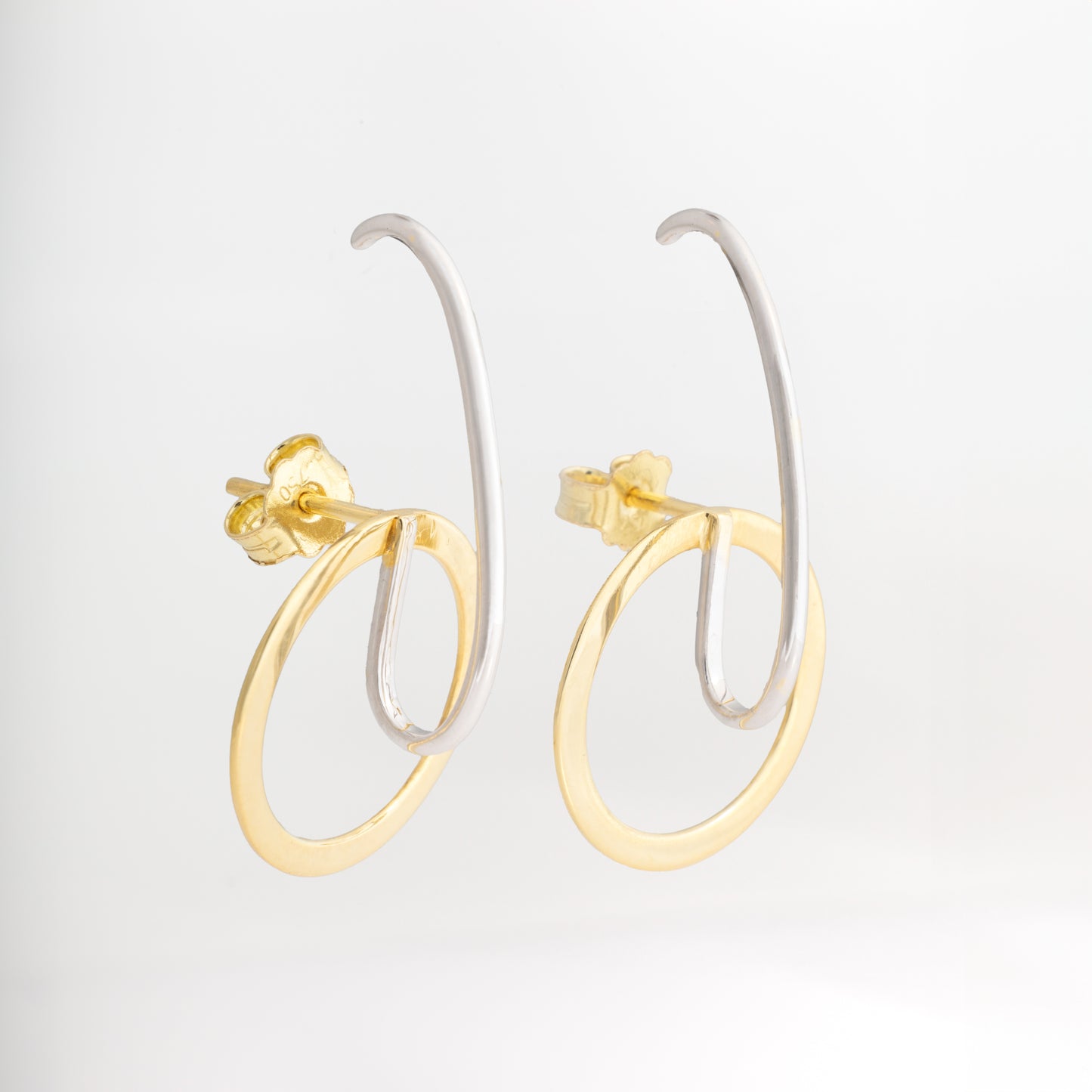 18K Gold Bi-tone Regina Earrings