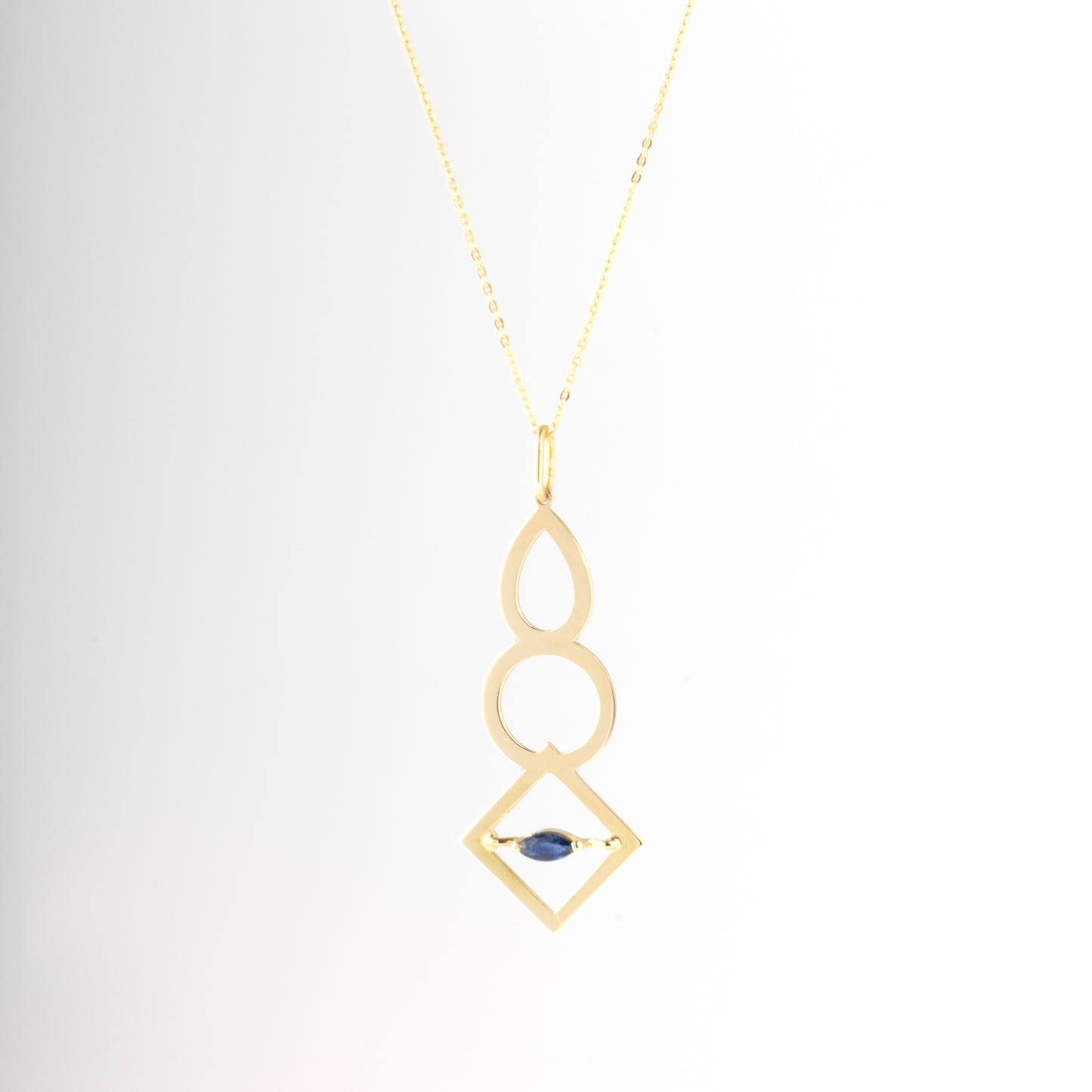 18K Gold Polyform Necklace