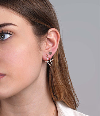 18K Gold Cupid Earring