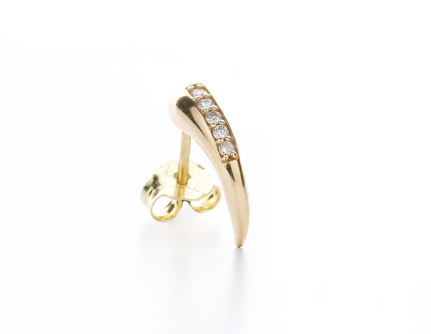 18K Gold Diamond Clo Earring