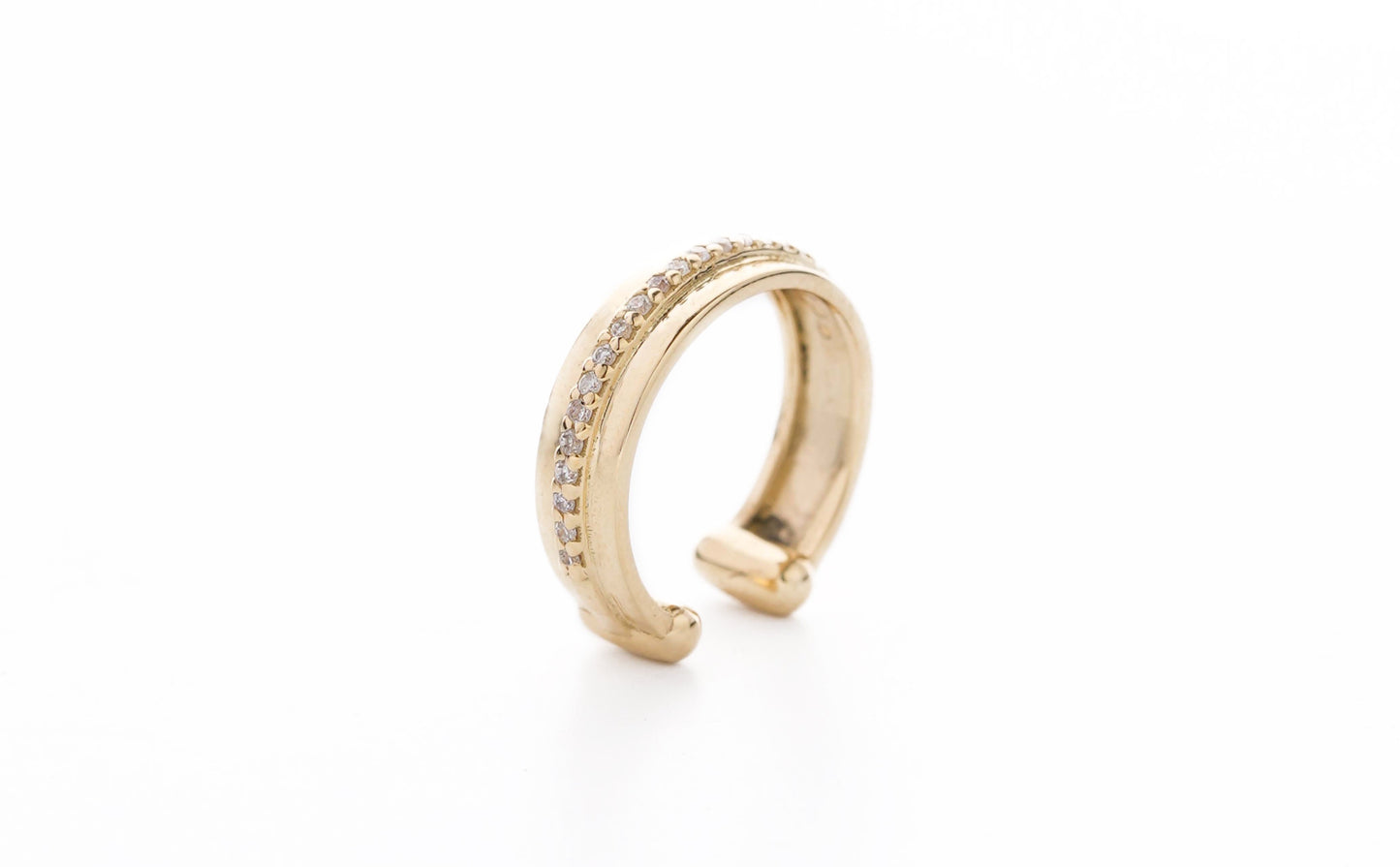 18K Gold Linear Ear Cuff