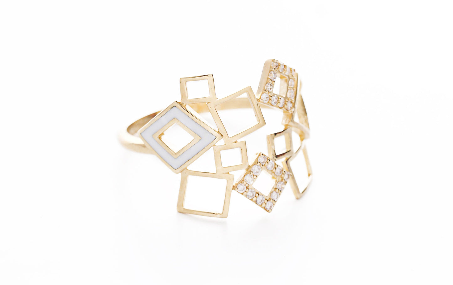 18K Gold Abstract Ring