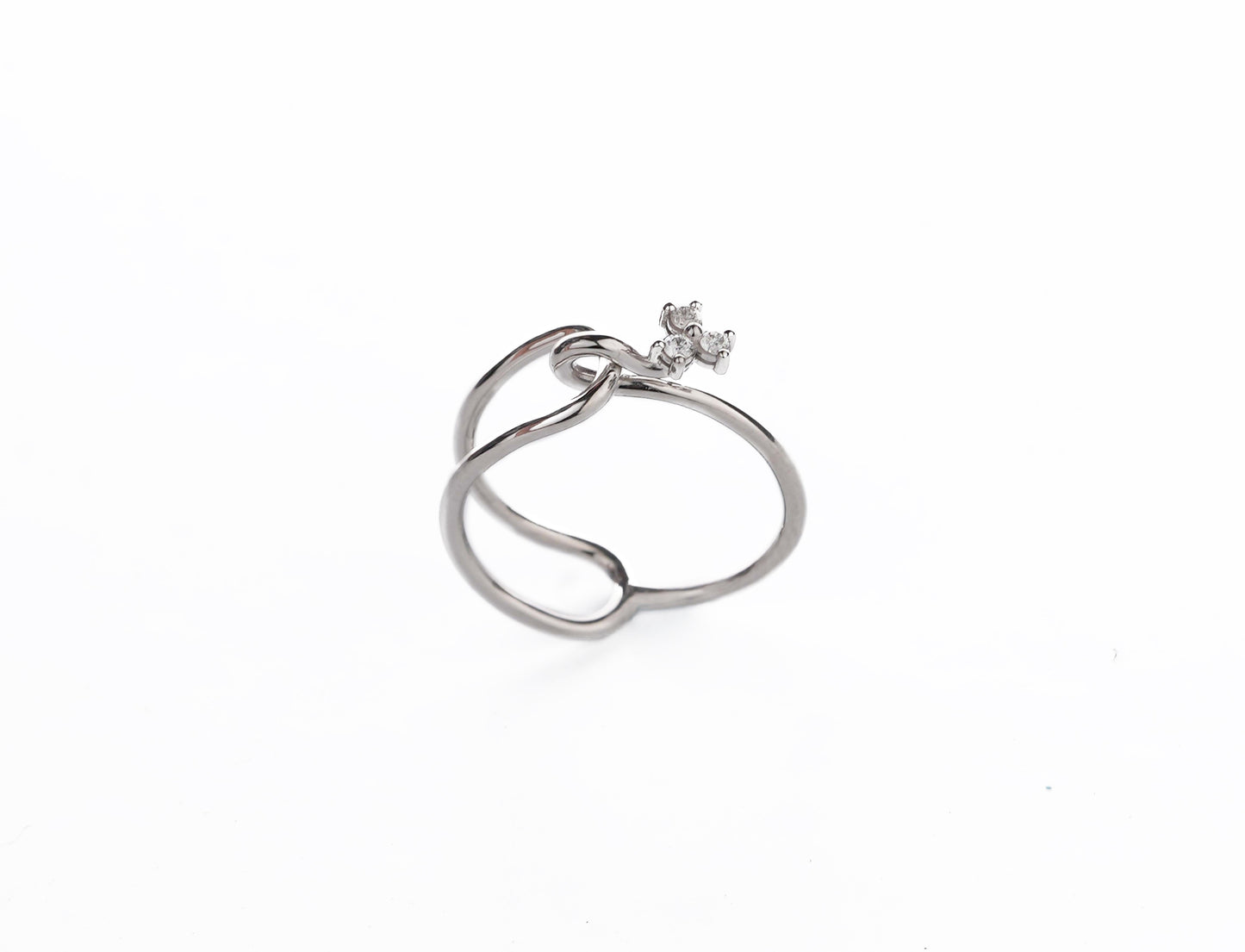 18K Gold Tangled Diamond Ring