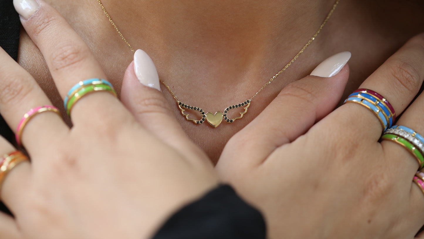 18K Gold Angel Necklace